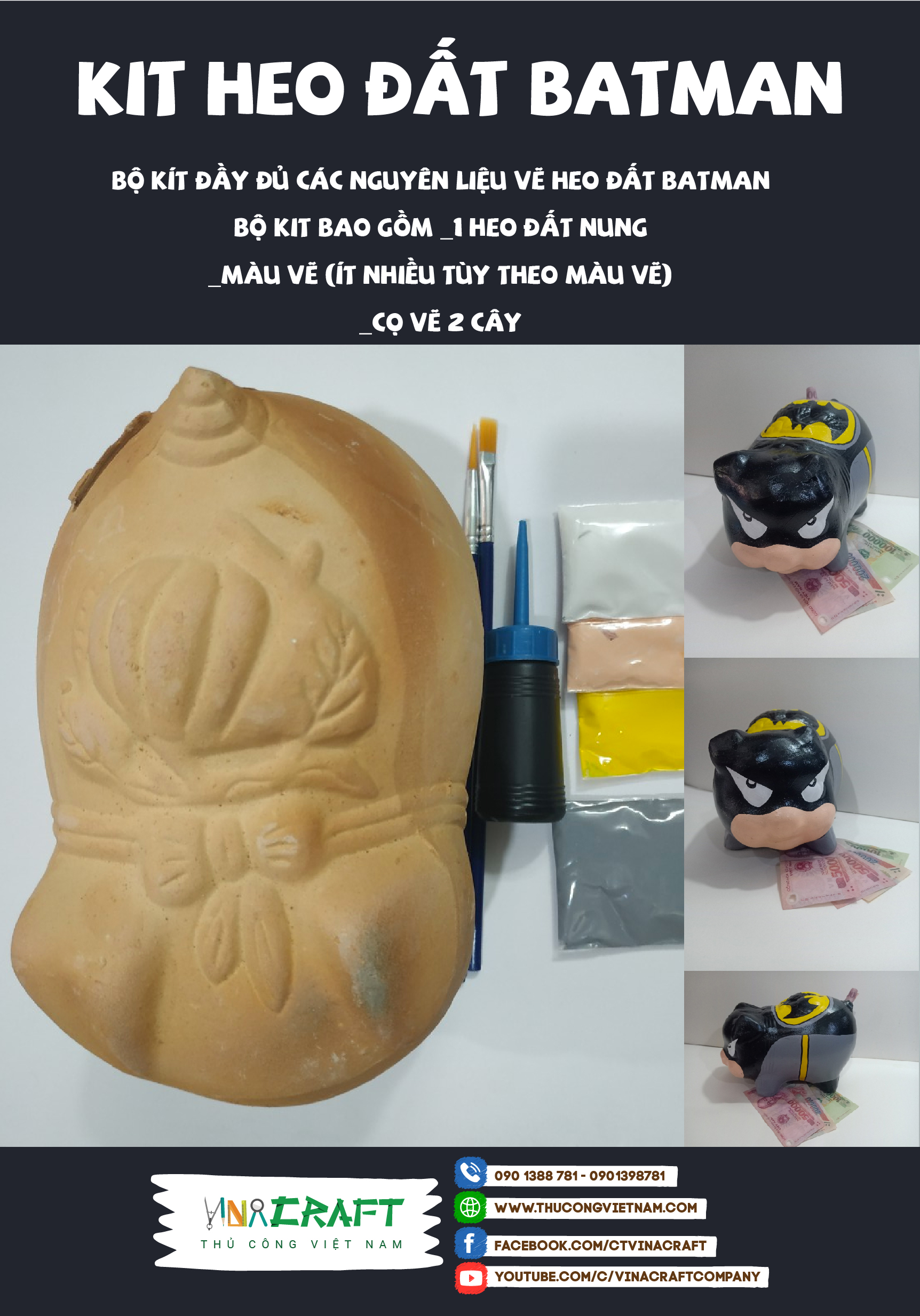 Kit heo đất Batman